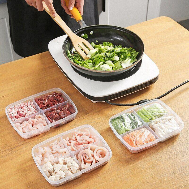 Boîte de conservation pour aliments - 4 compartiments