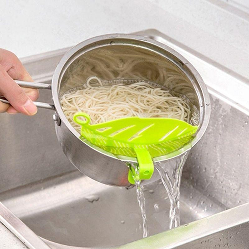 Leaf -shaped kitchen utensils for abandoning - green