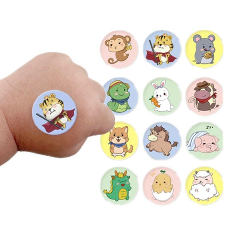 Round Patches - Animal Patterns - 120 pcs