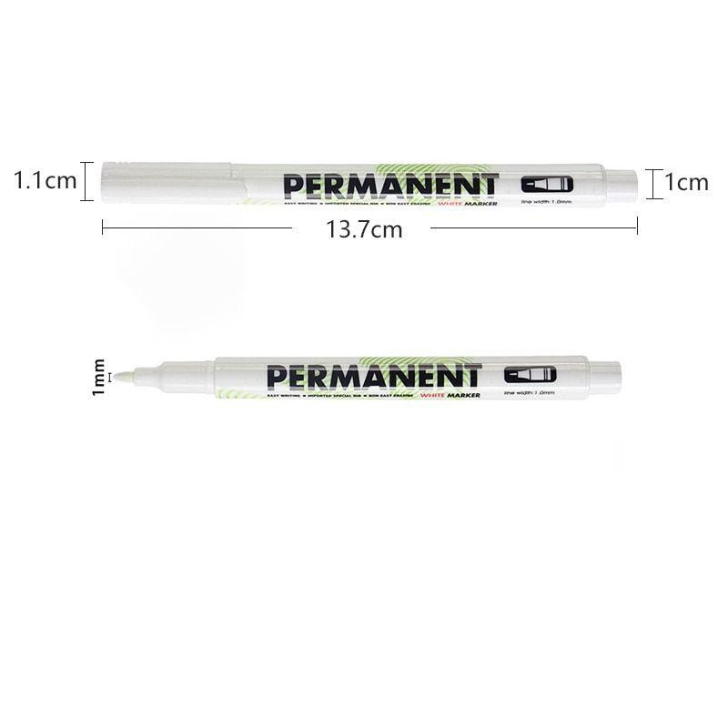 Weiße Faserstifte - 1 mm - 10 Stk