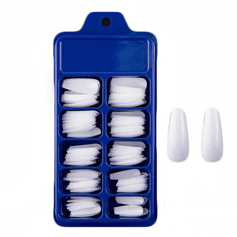 Witte nageltips - acryl - 100 st
