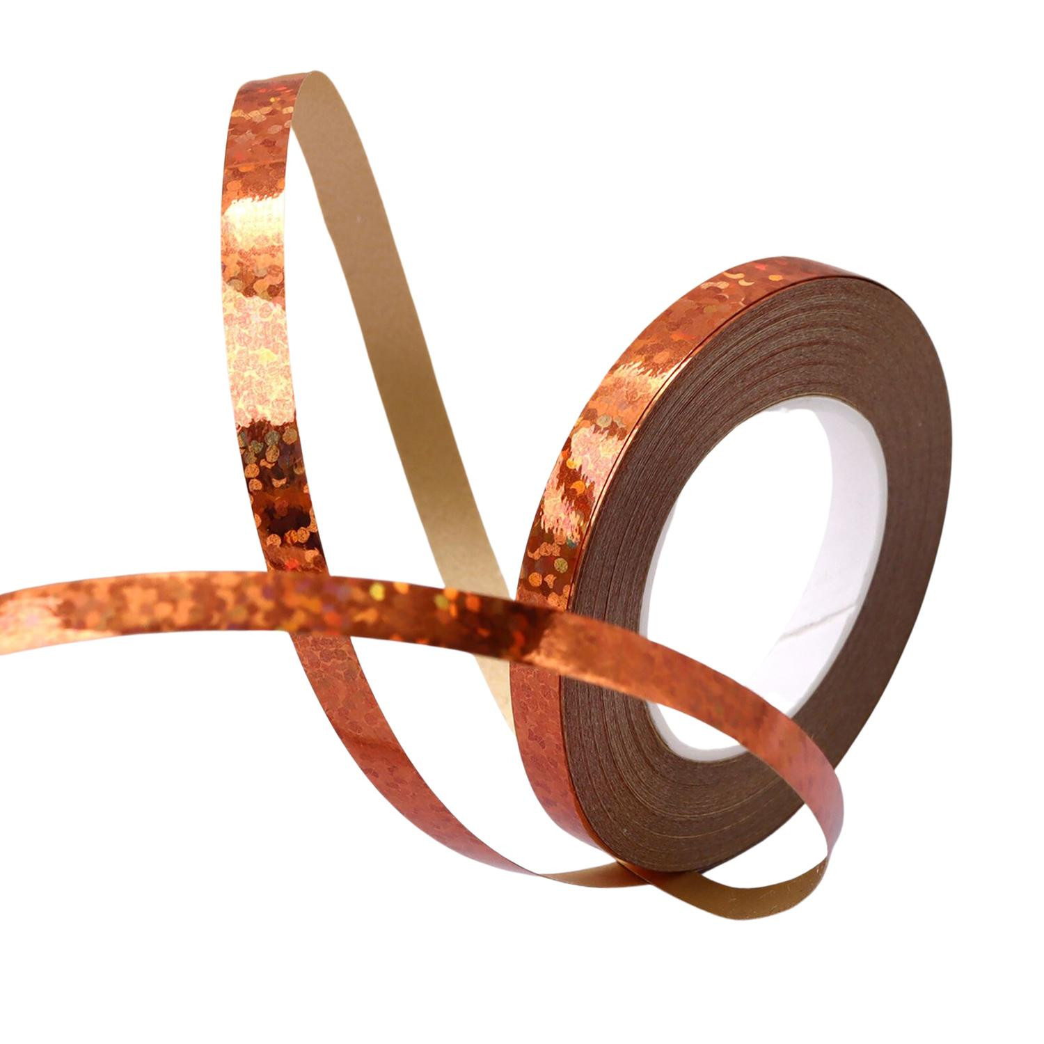 Glitzernde Dekobänder - Orange - 10 Meter