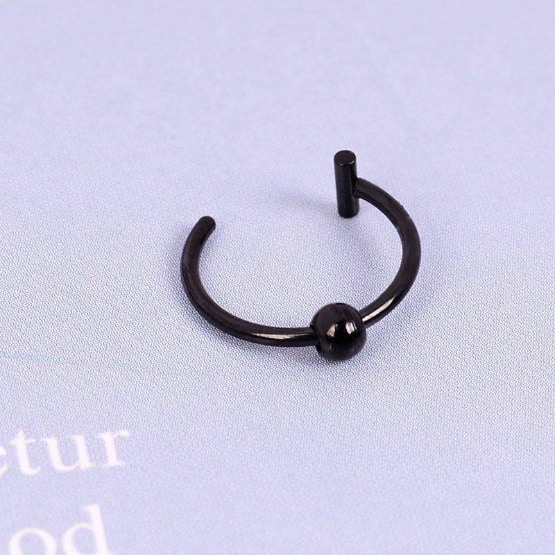 RVS neppiercing - 8 mm - zwart
