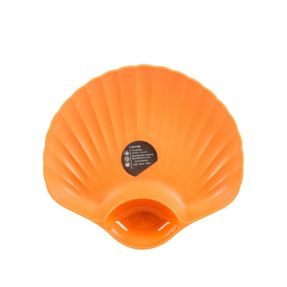 Plato con compartimento separado para salsa - naranja