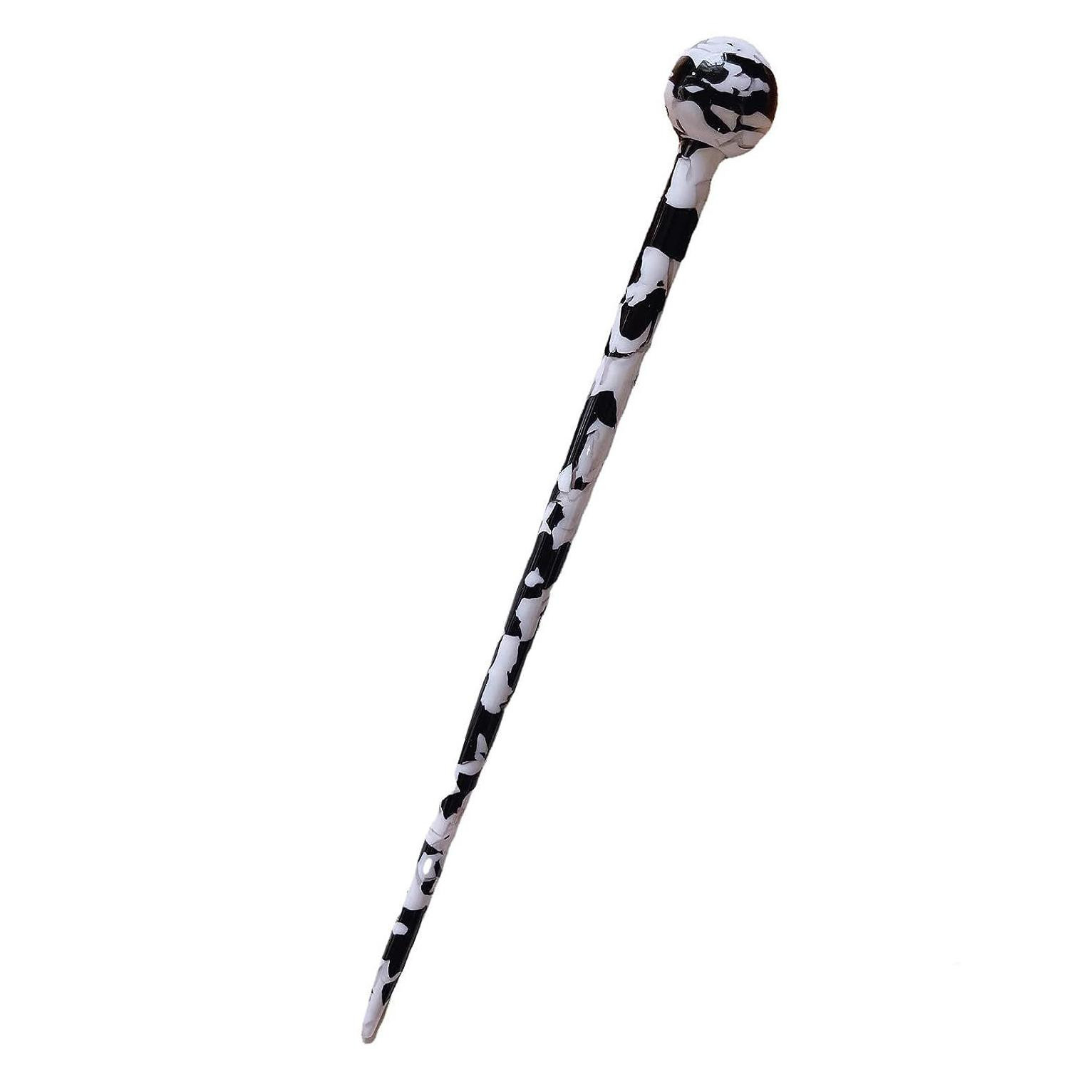 Wunderschöner Haarstab - Schwarz und Weiß - 18,6 cm