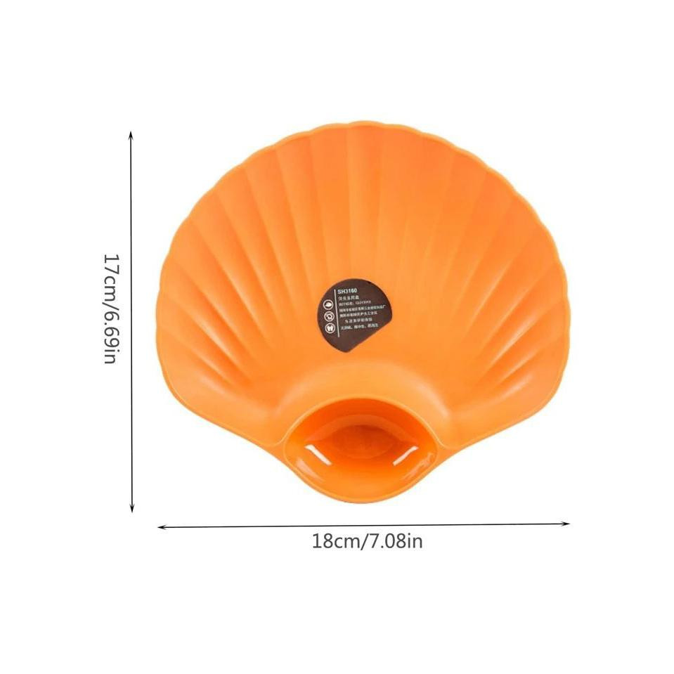 Prato com compartimento separado para molhos - laranja