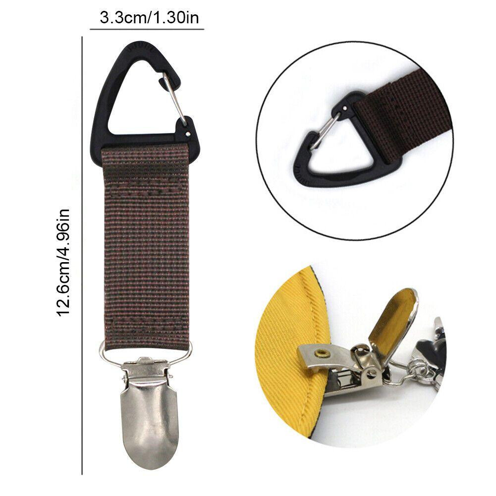 Hat clamp for bag - brown