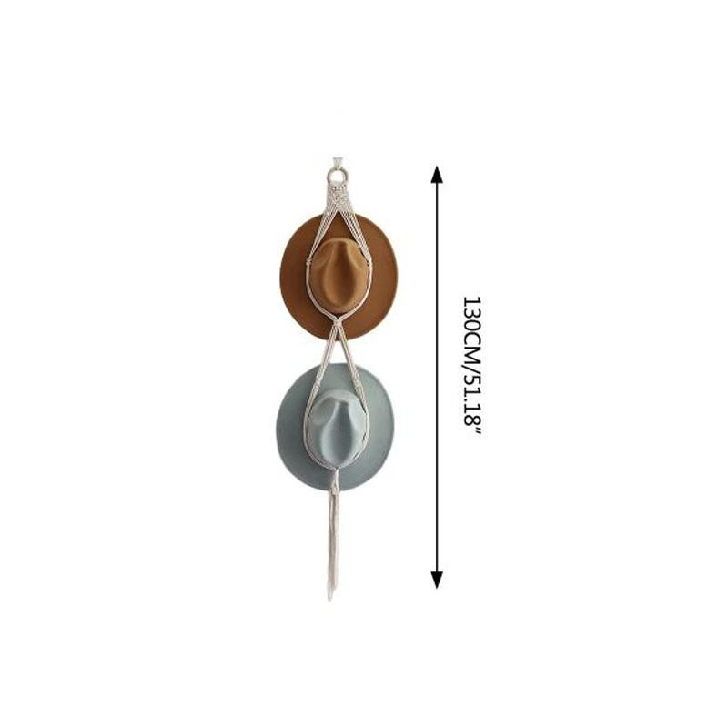 Hat hanger - macramé style - place for 2 hats