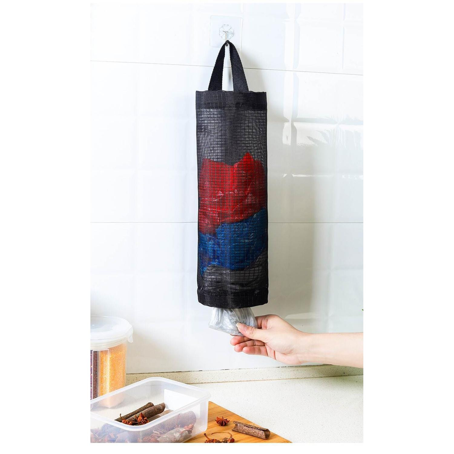 Support intelligent pour sacs à provisions - noir