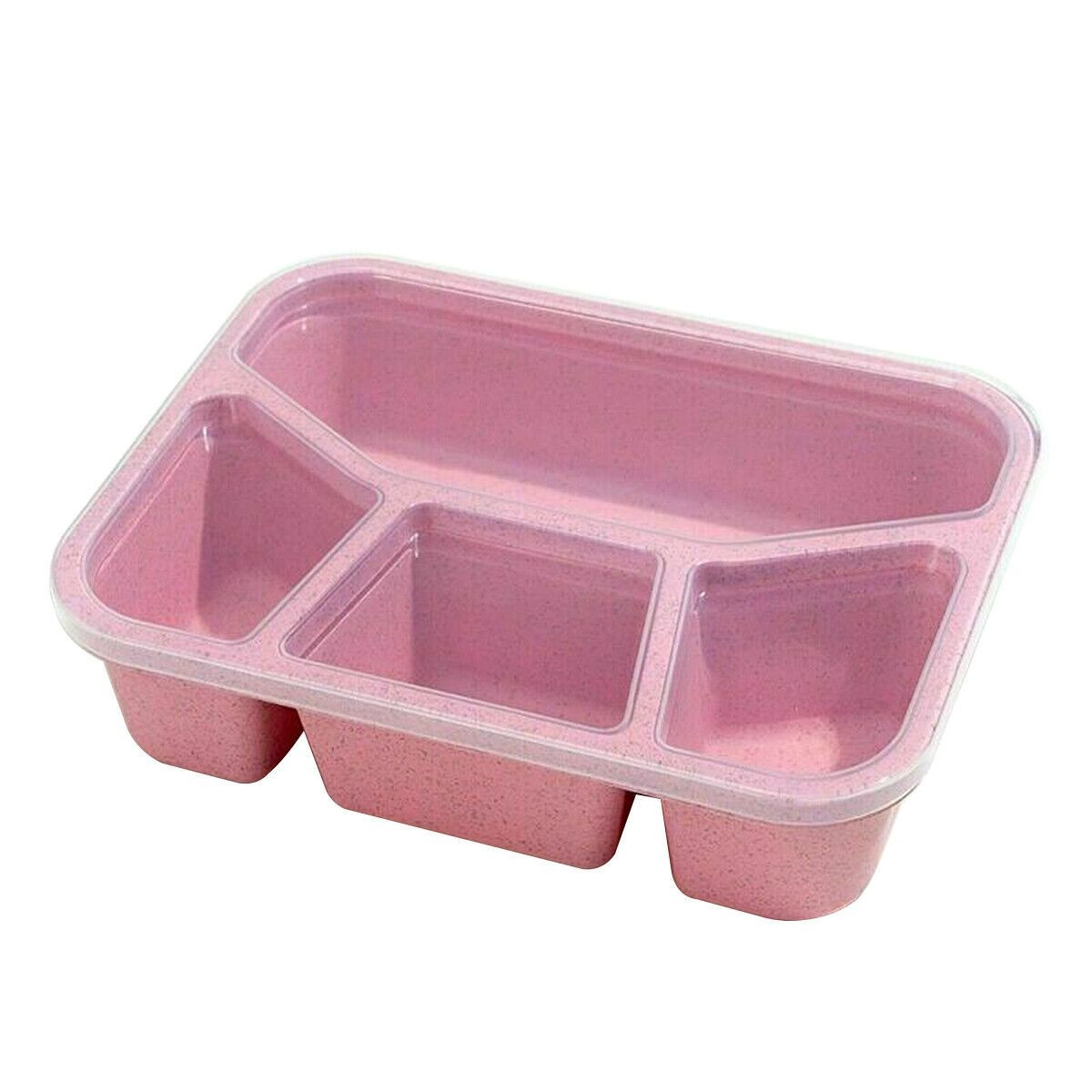 Caja de comida con 4 compartimentos - plástico biodegradable