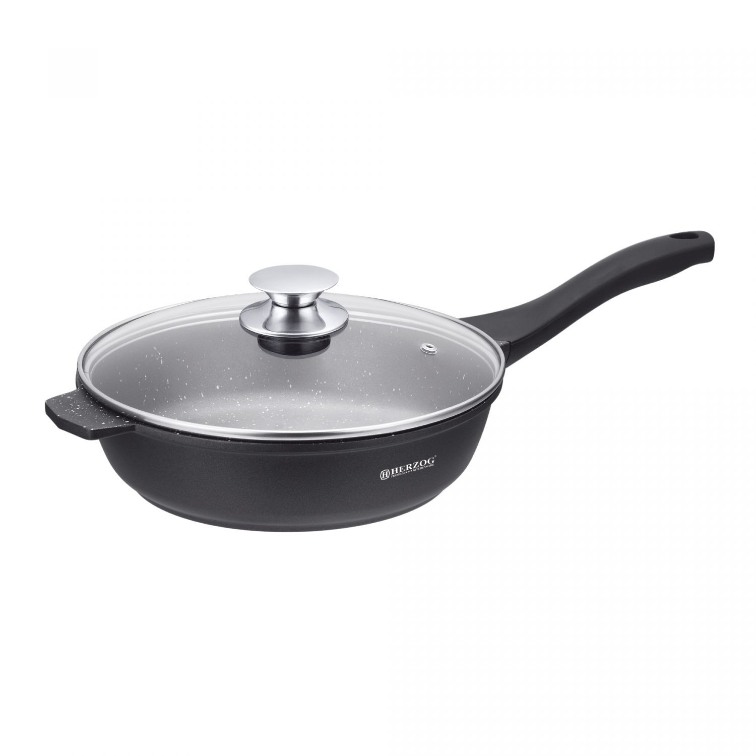 Bräter mit Griff - Aluminium - Schwarz