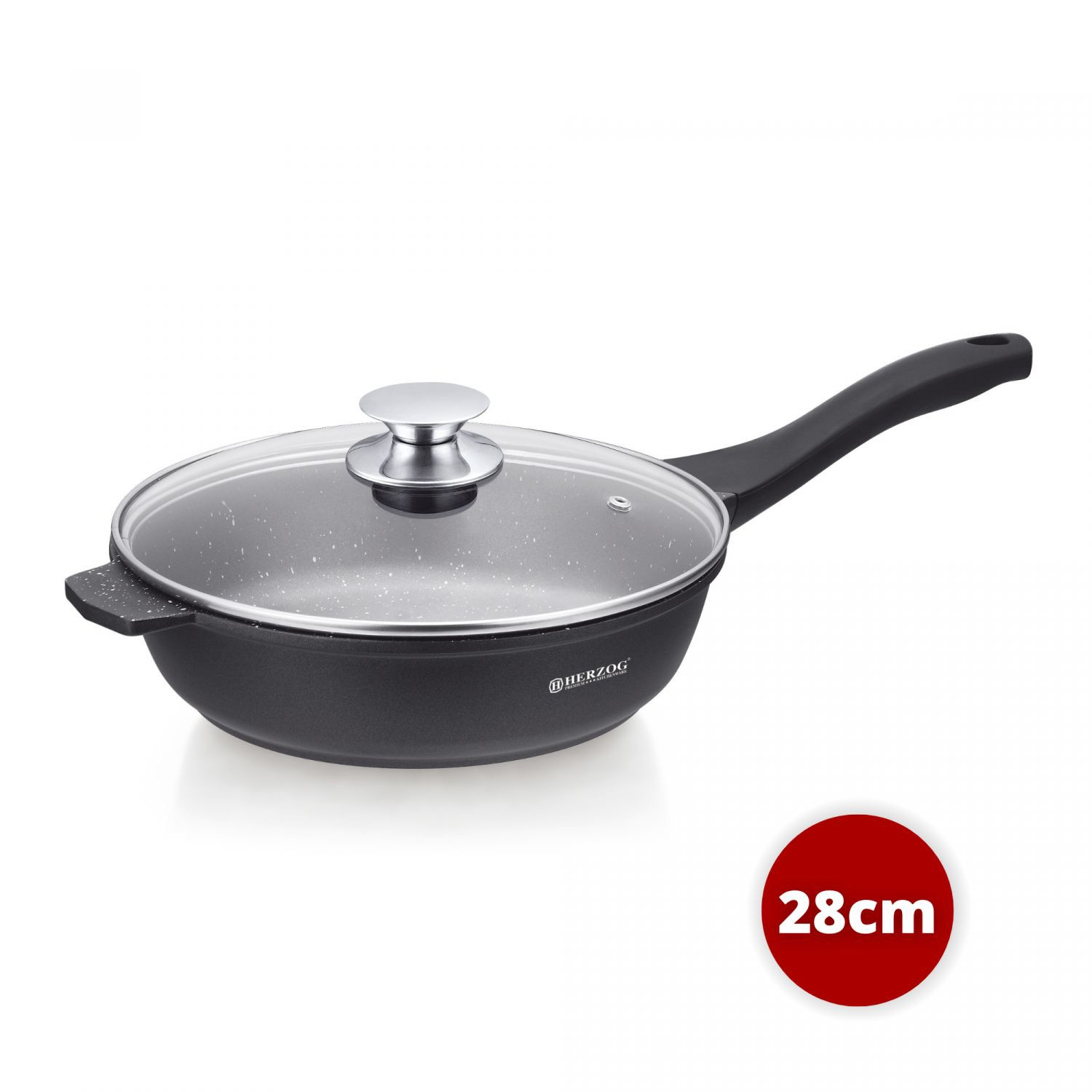 Bräter mit Griff - Aluminium - Schwarz