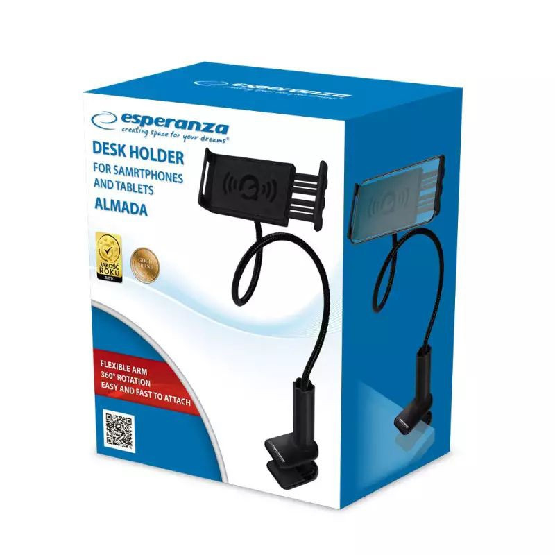 Mobile holder for desk - black