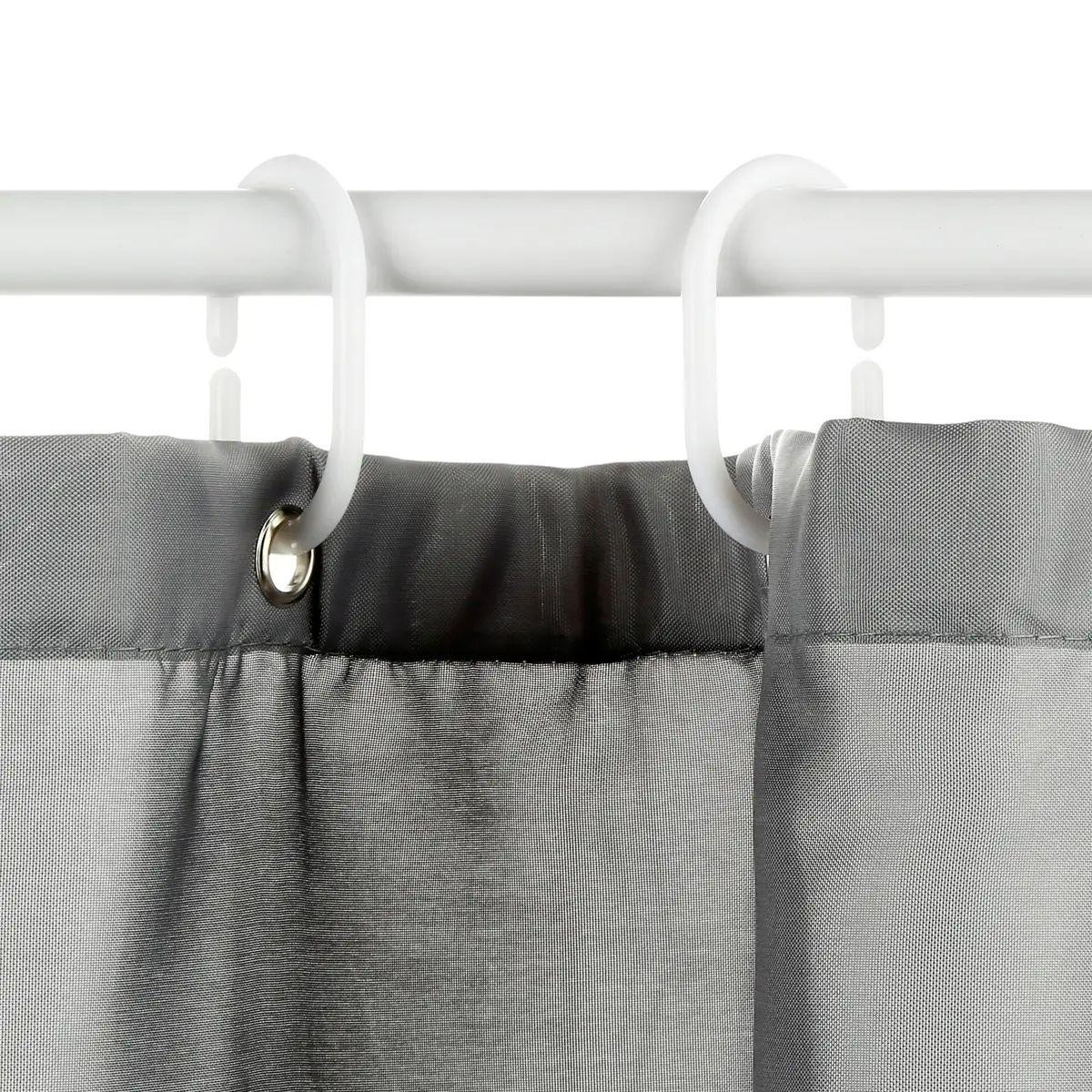 Shower curtain - polyester - gray