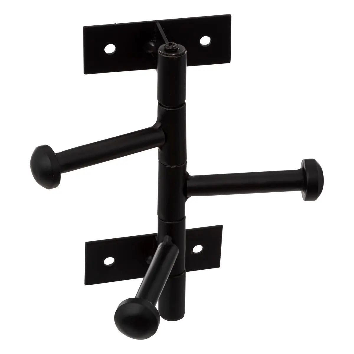 Wall -hung clothes hanger - rotating hooks - black