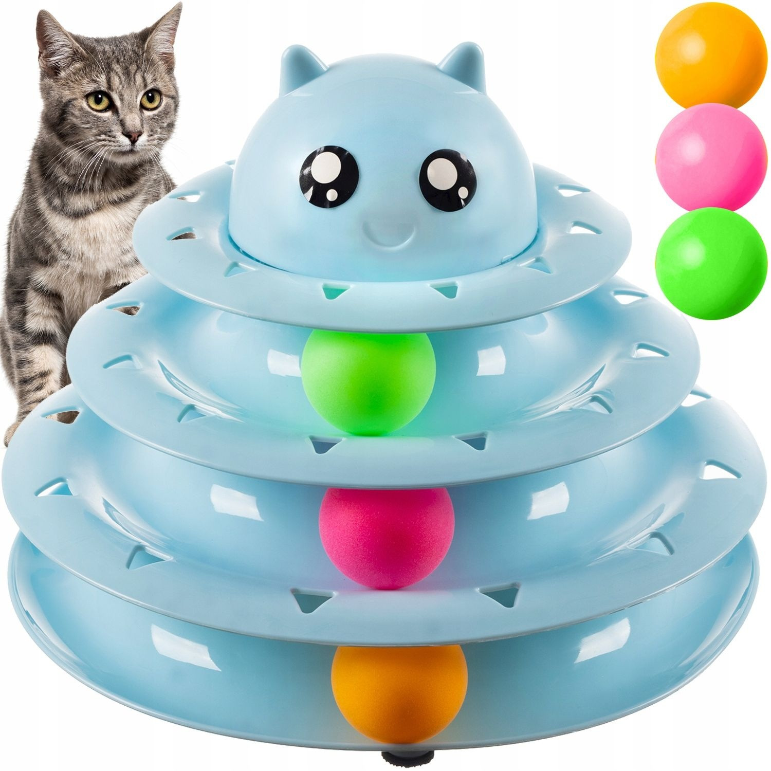 Cat toy - Tower - Blue