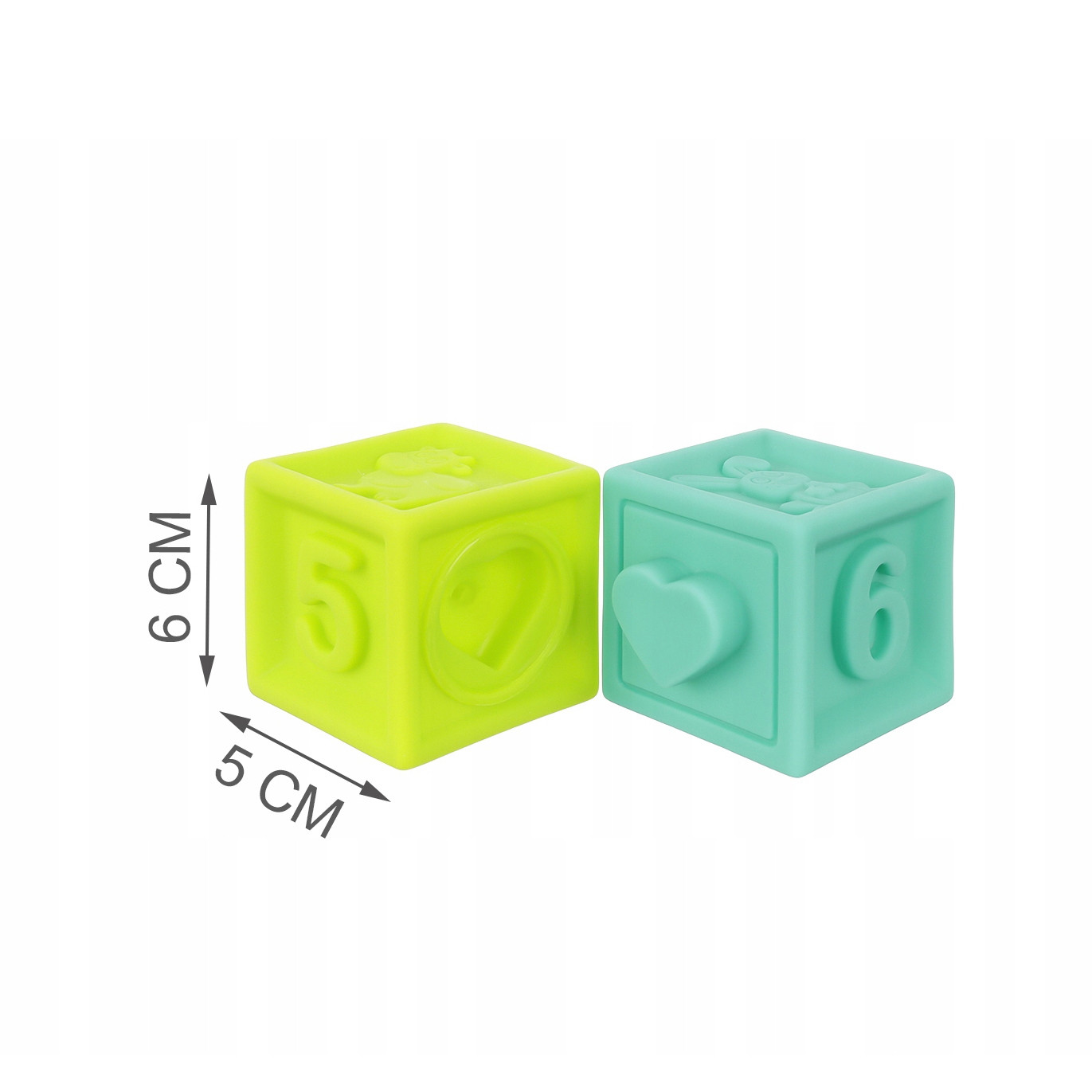 Soft numerical blocks - rubber - 10 pcs