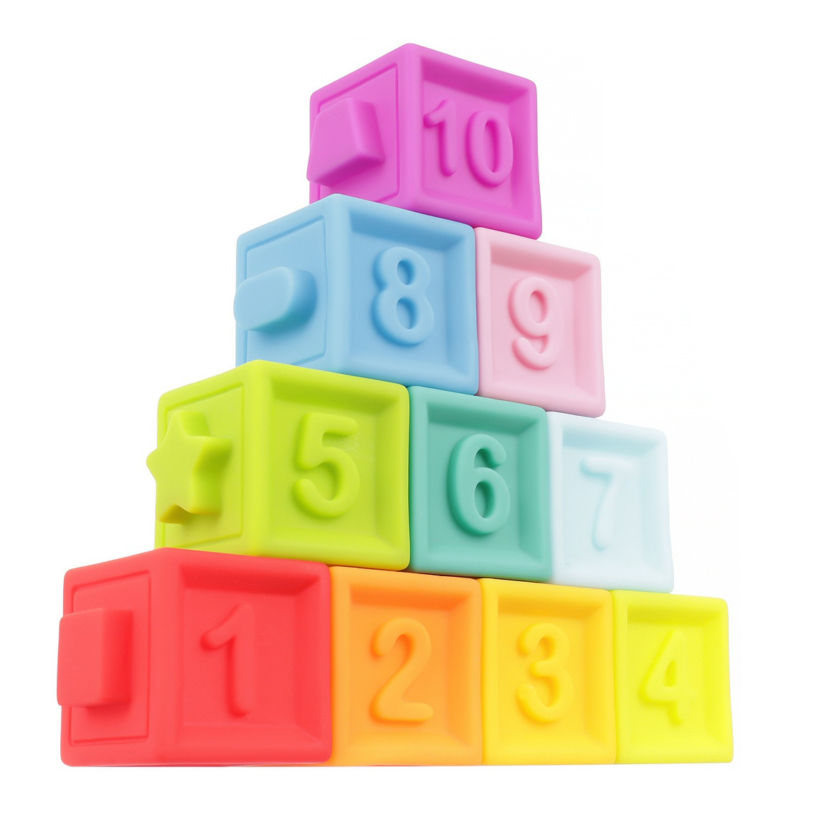 Blocs numériques souples - caoutchouc - 10 pcs