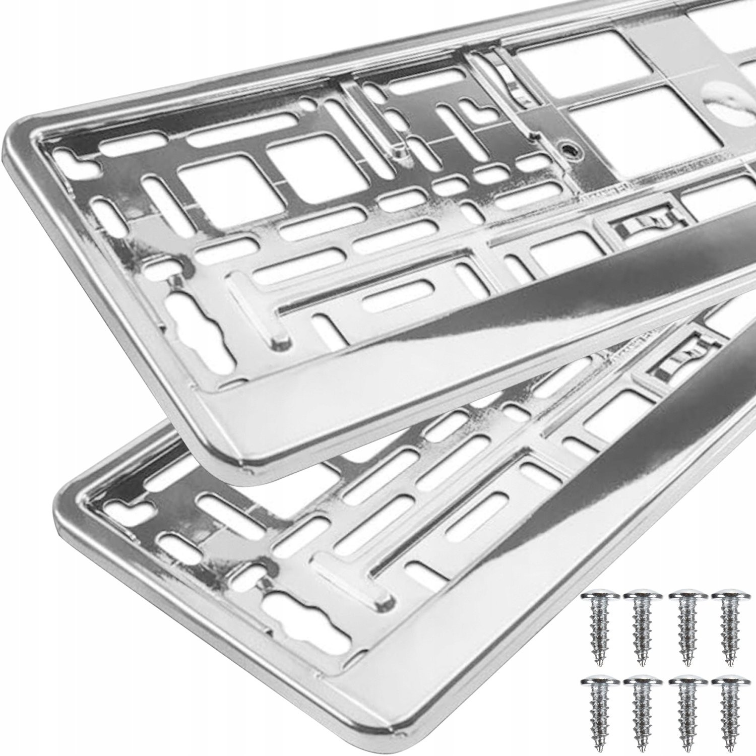 Support de plaque d'immatriculation - Argent - 2 pcs