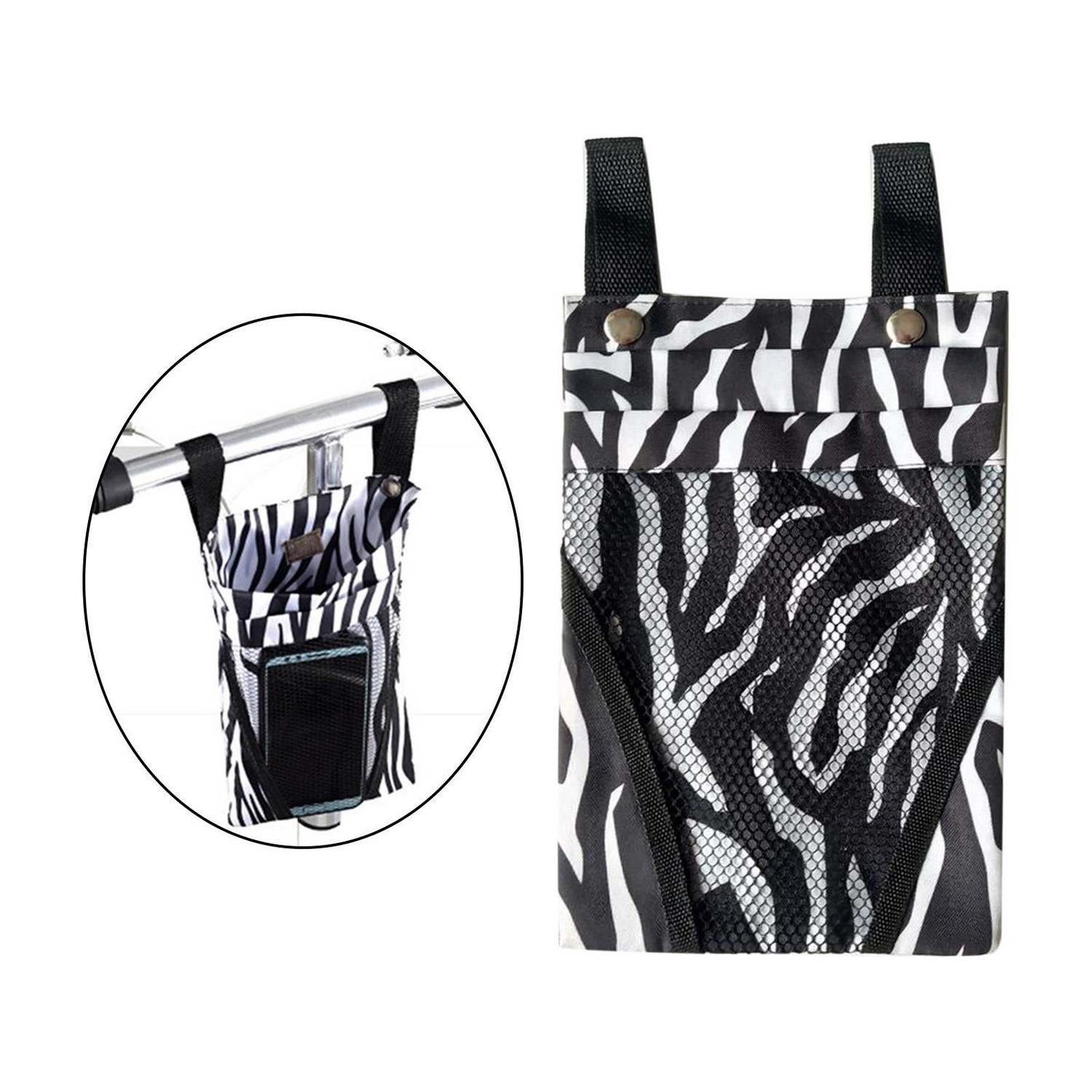 Water resistant bag for bicycle boards - zebra pattern