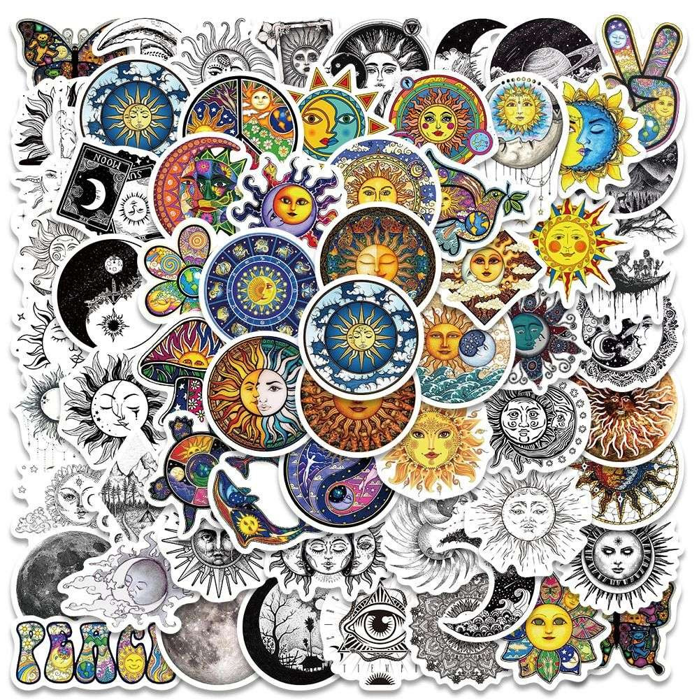 Adesivos - Sol e Lua - 50 unid.