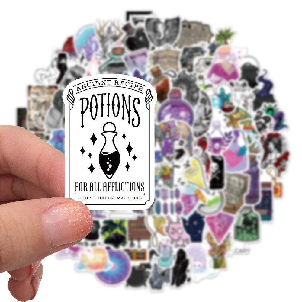 Stickers - Troll drinks and magic - 100 pcs