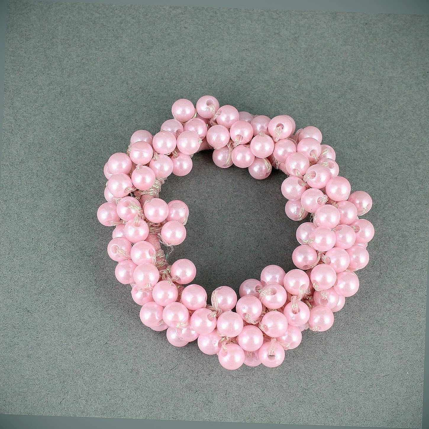 Haarspange mit Perlen - rosa