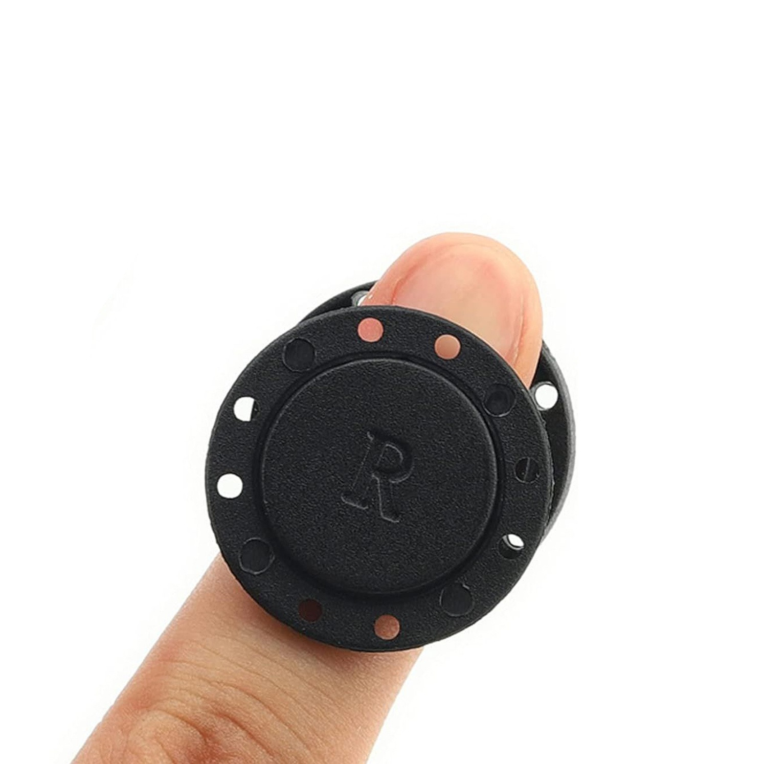 Bottone magnetico - nero - 22 mm