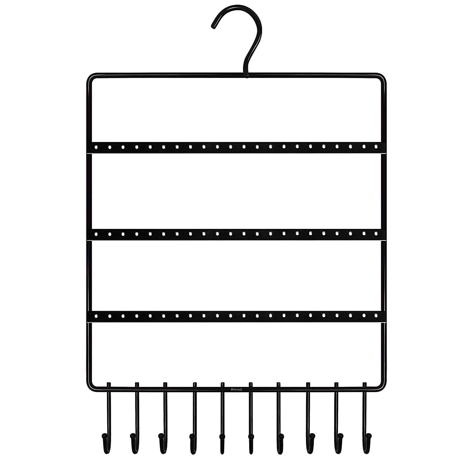 Hanging storage for earrings - black