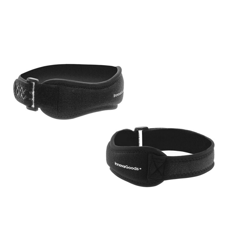Support bands for knees - 2 pcs - black