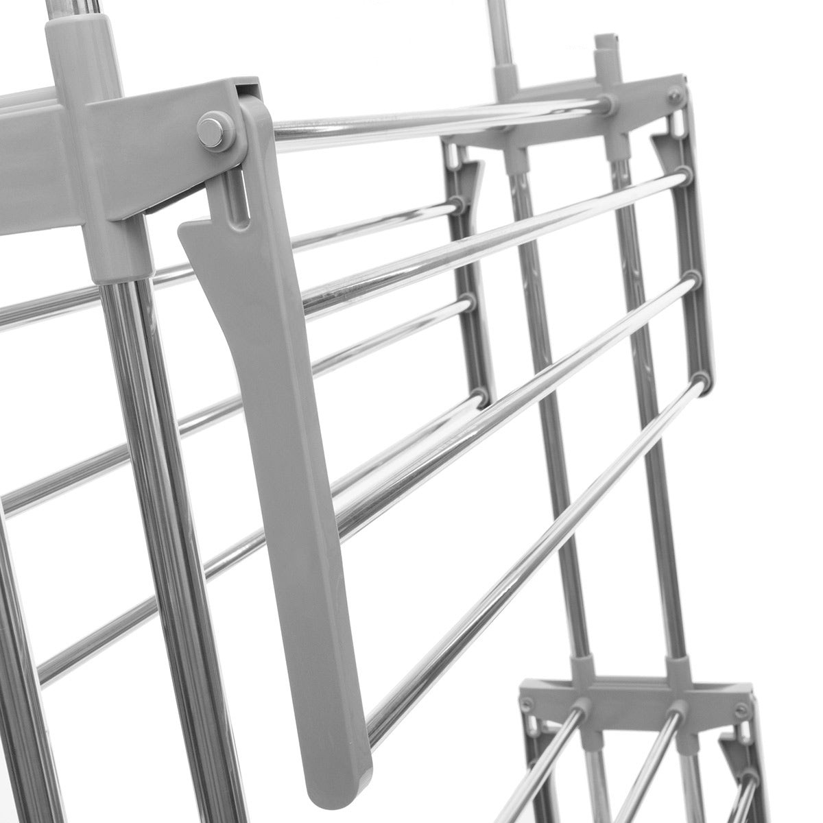 Foldable drying rack on wheels - large capacity