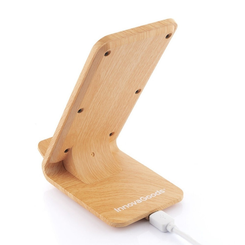 Mobile holder with wireless charge - brown