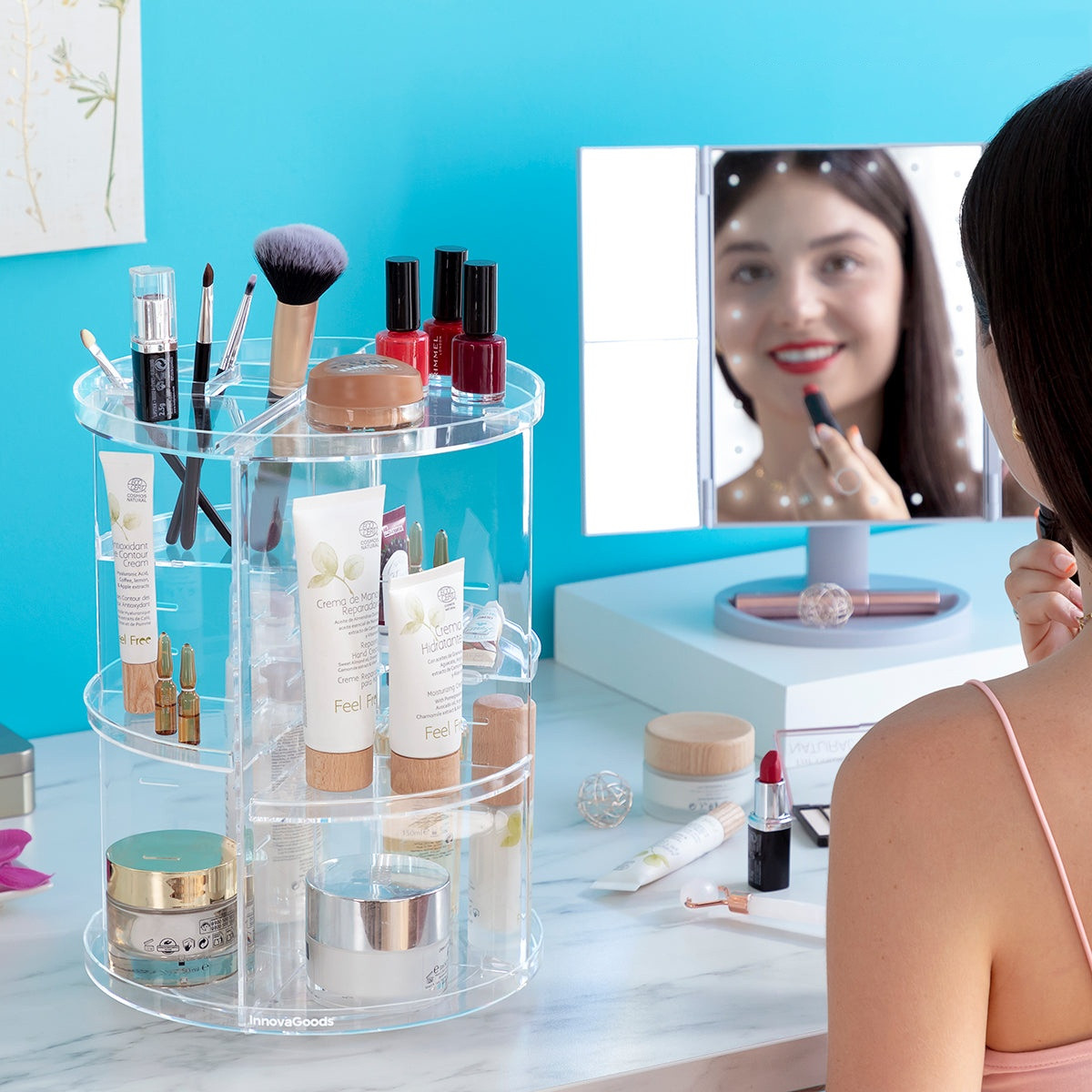 Rotating storage shelf - transparent
