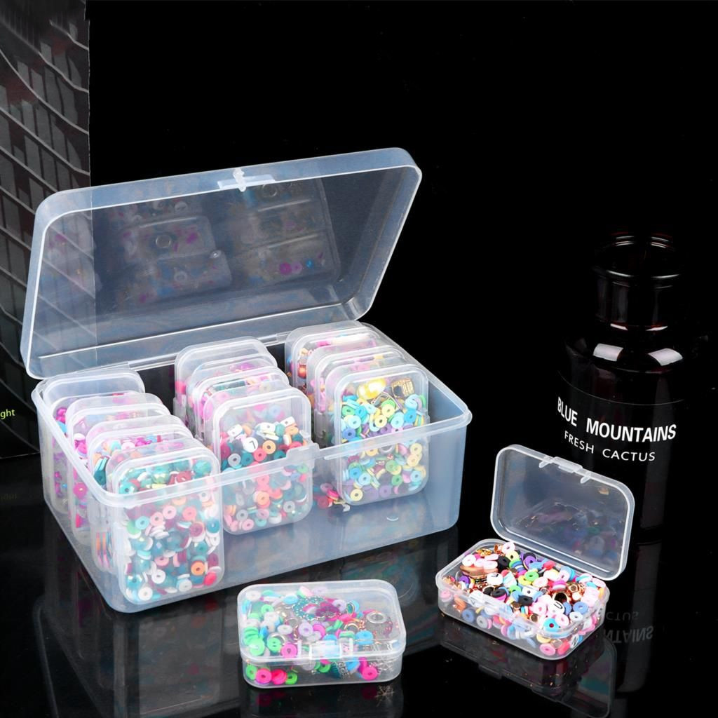 12 small storage boxes - plastic