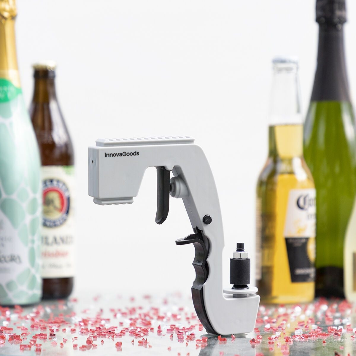 Champagne gun - gray - plastic