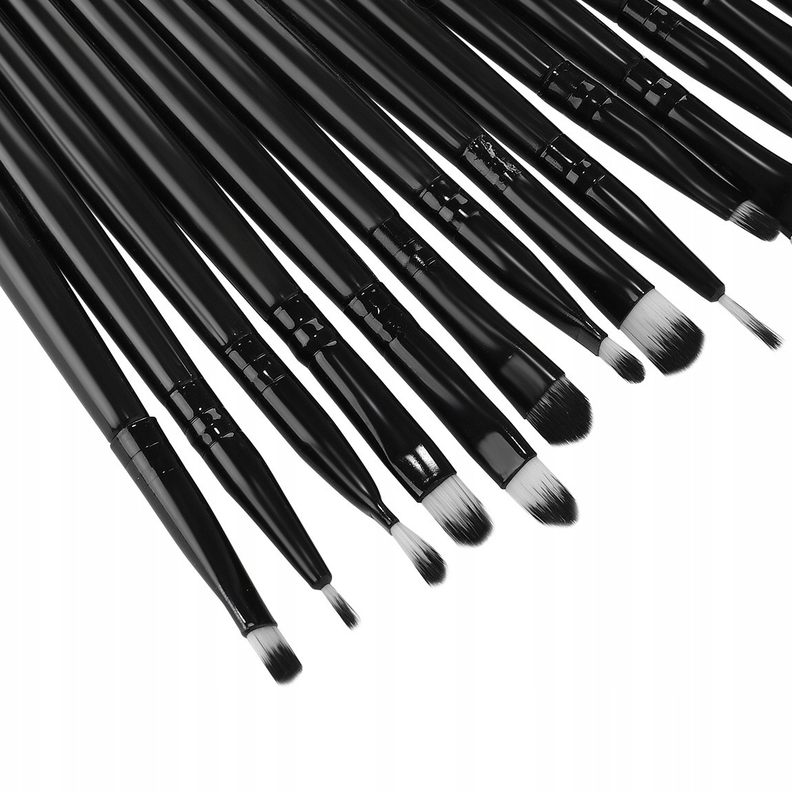 Makeup brush set - 20 pcs - black
