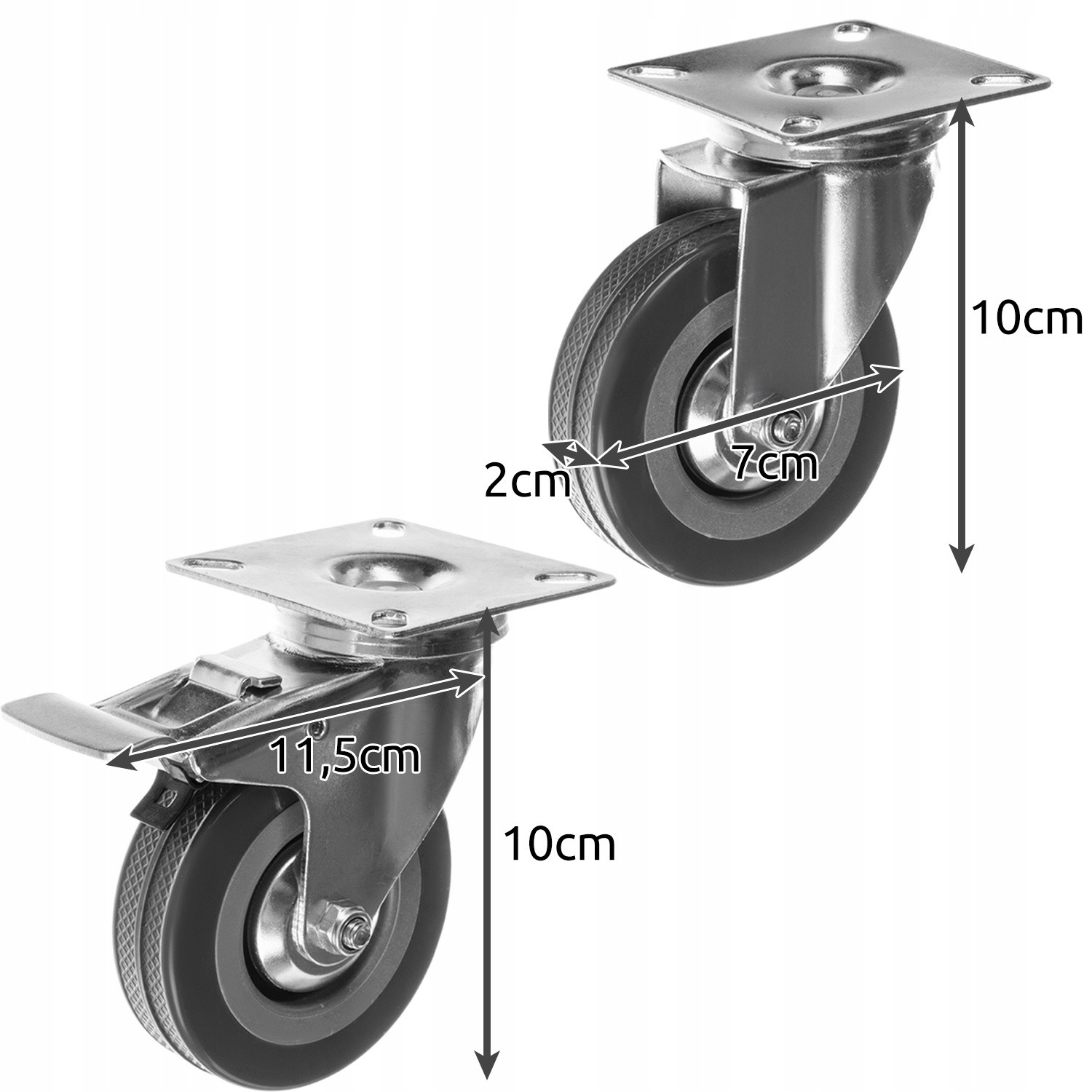 Industrial wheels - 4 pcs