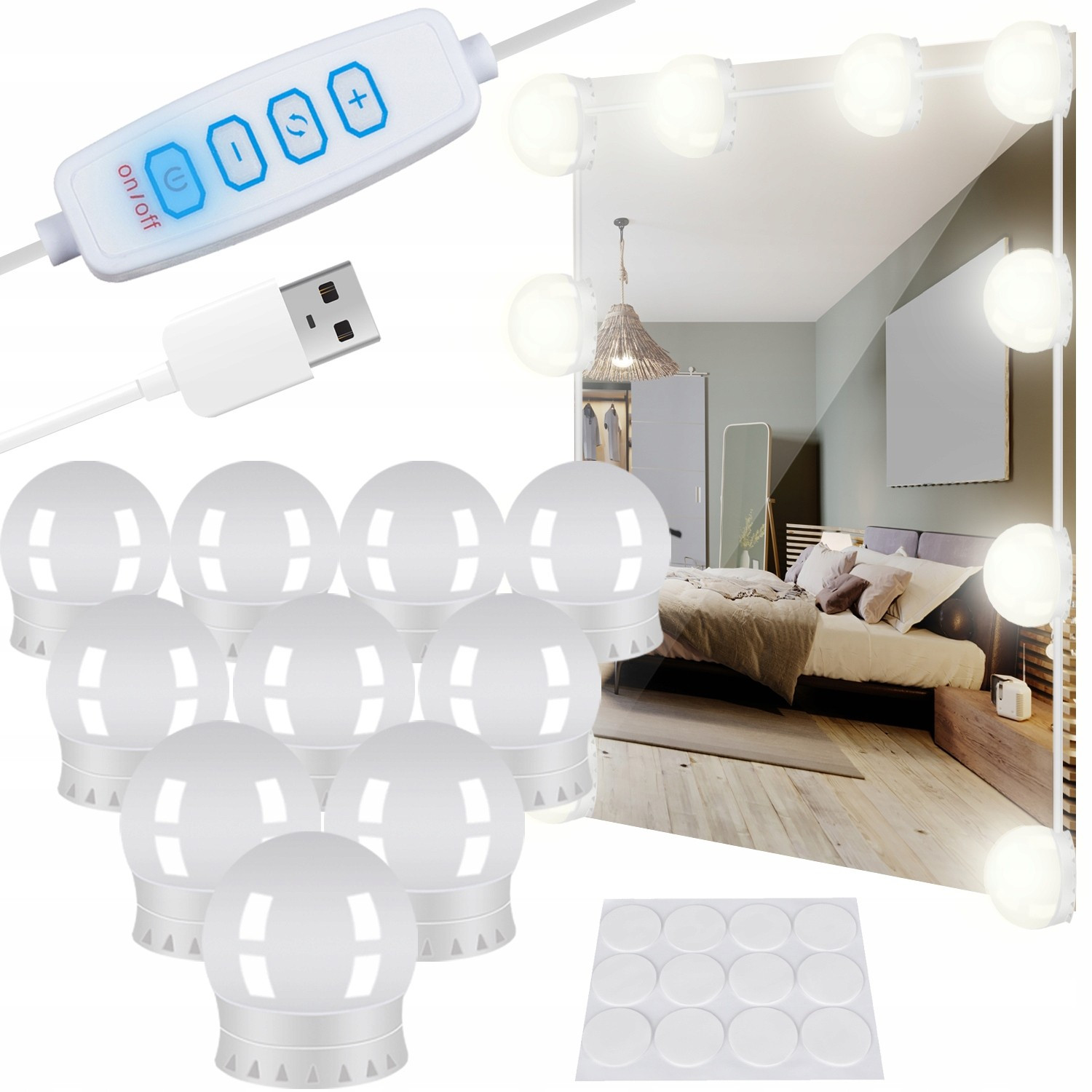 Mirror lighting with smart control panel - LED