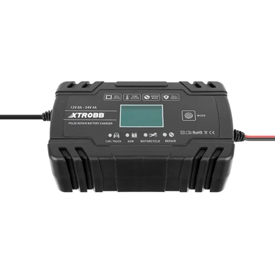 Automatic rectifier for 12V or 24V battery