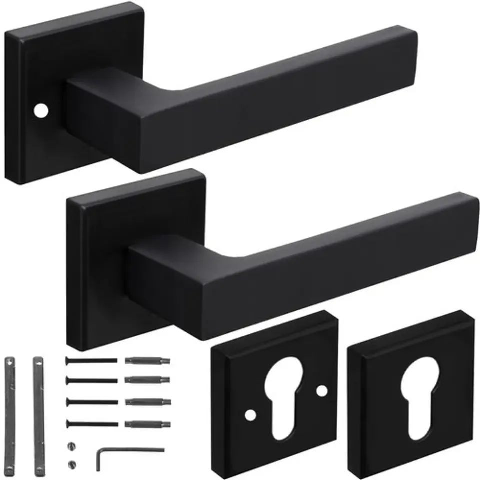 Door handle - complete set - matte black