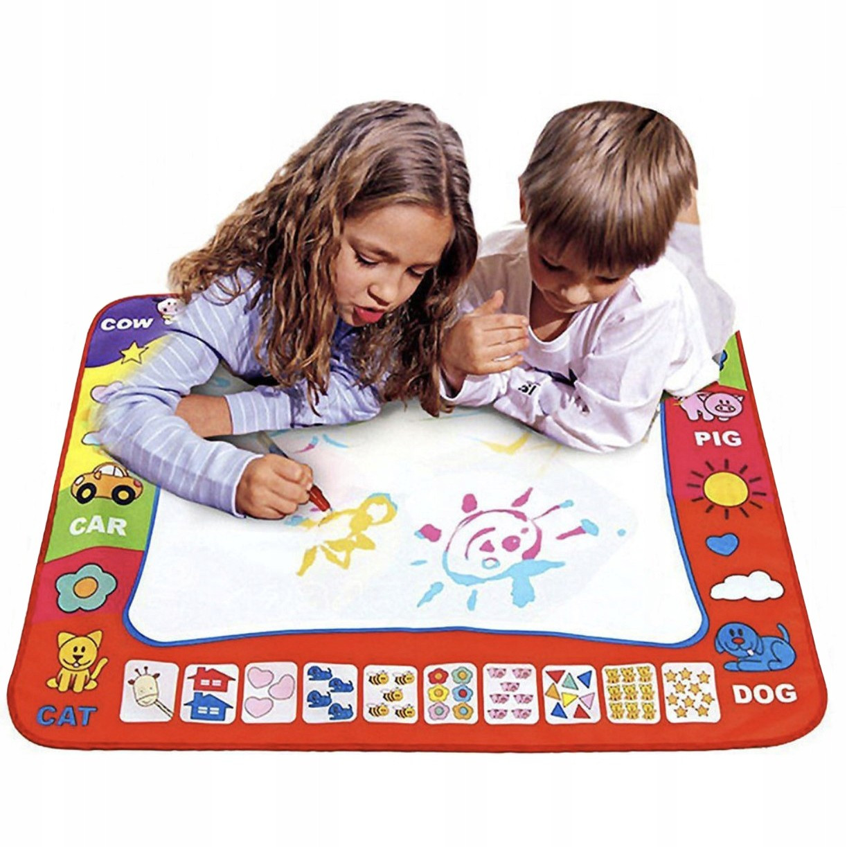 Drawing mat with 2 water -based pens