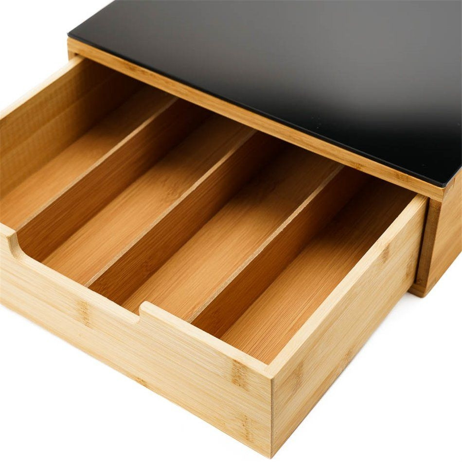 Black Bamboo Storage Box