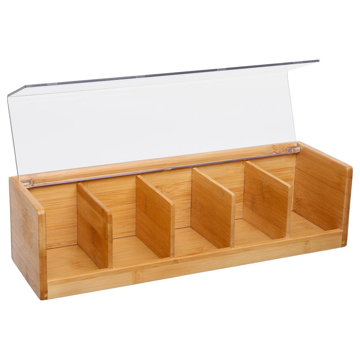 Caja de bambú con 5 compartimentos