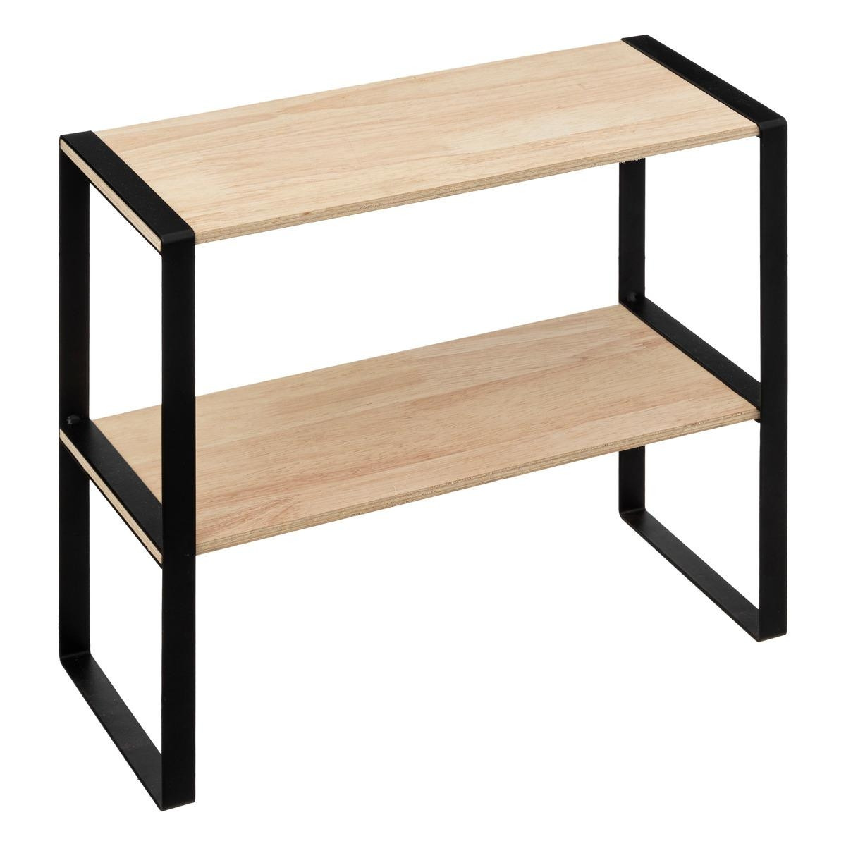 Wooden two-level shelf - Beige