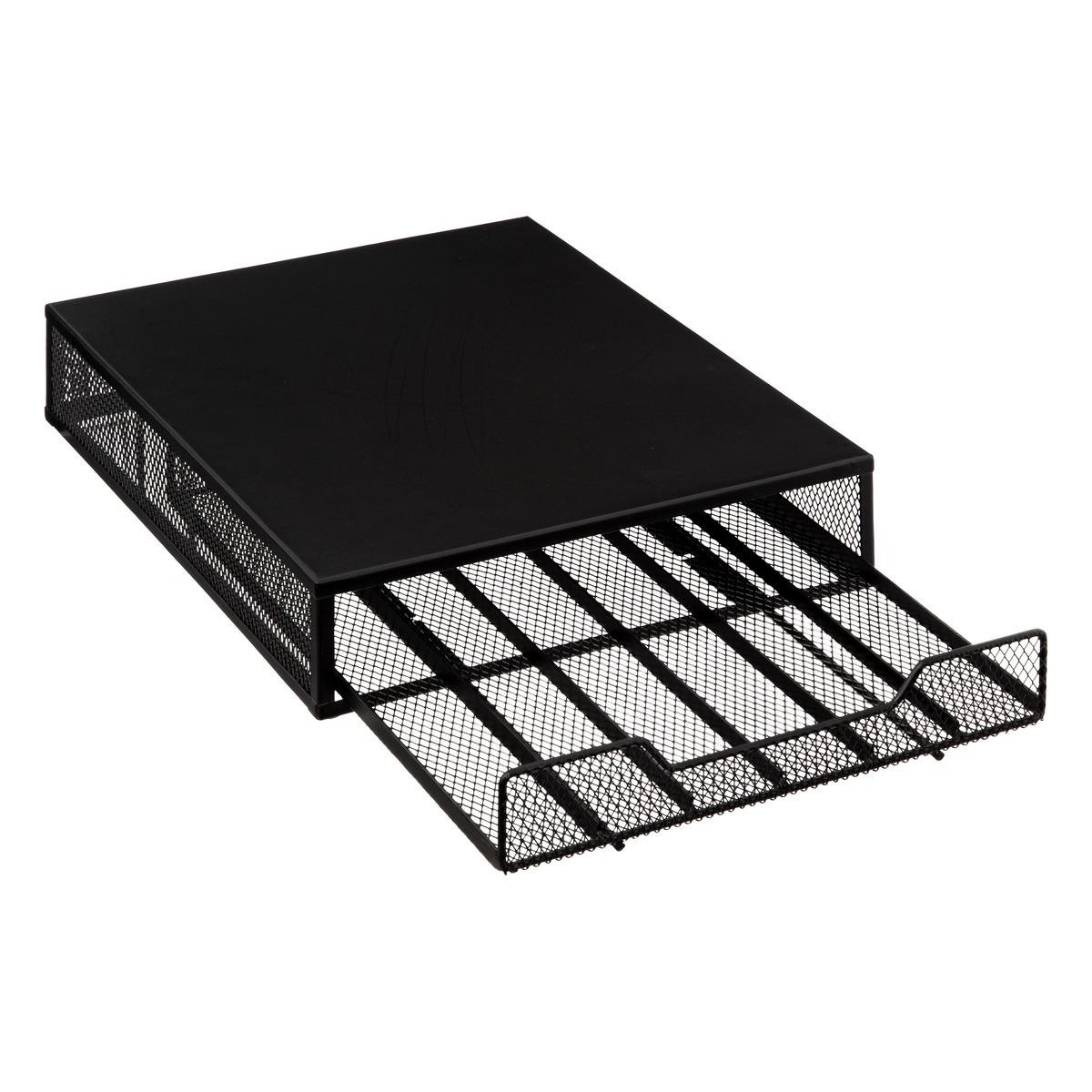 Coffee capsule holder with drawer - Black