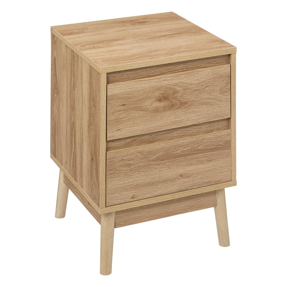 Bedside Table with Double Drawers