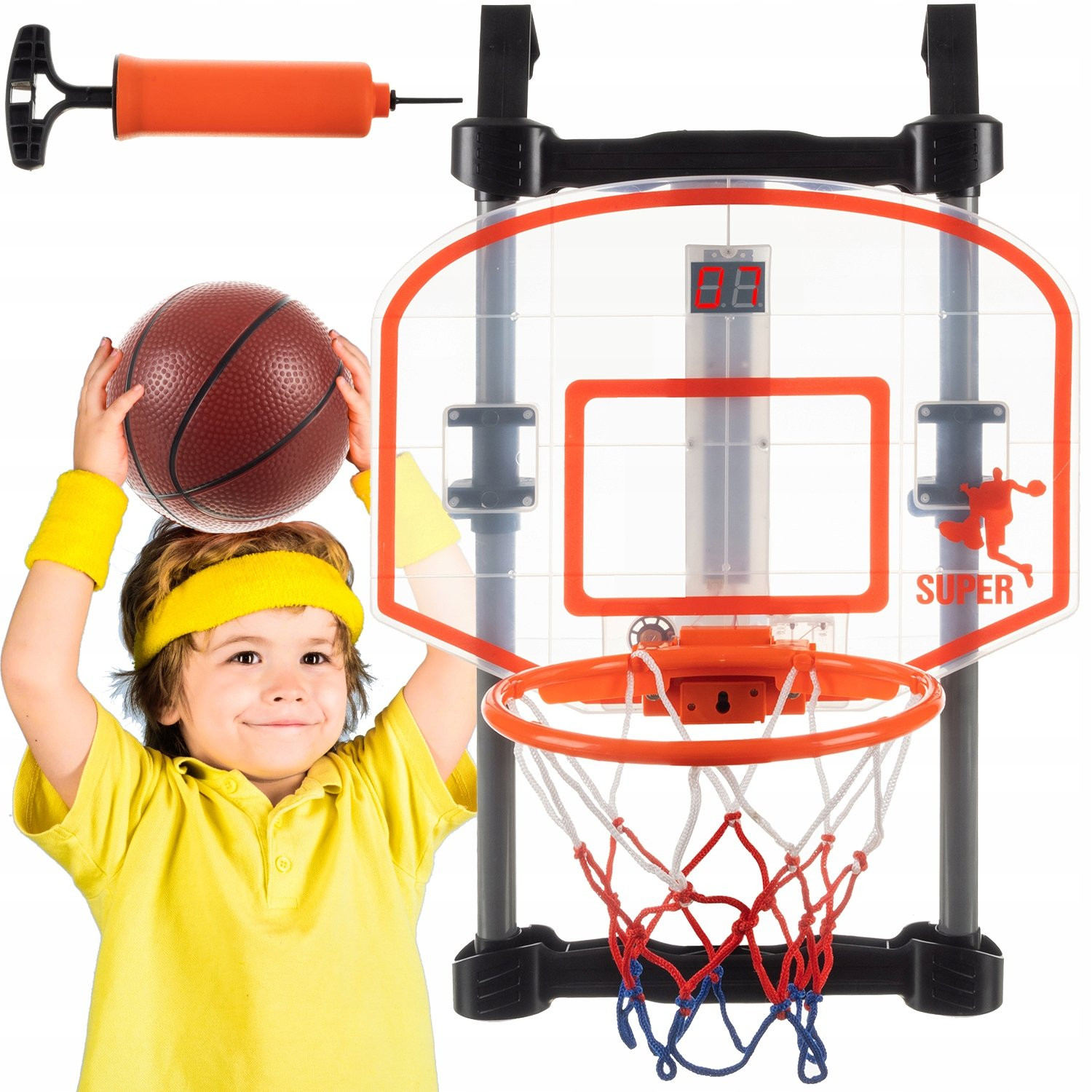 Cesto de basquetebol para crianças