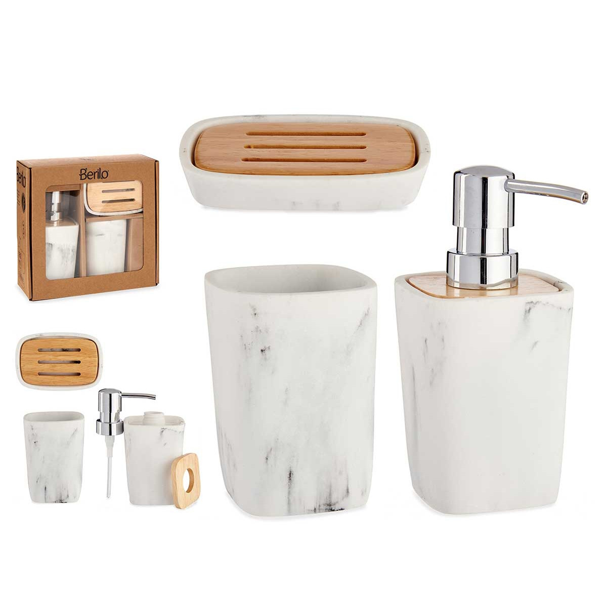 Plastic and Bamboo bathroom accessories