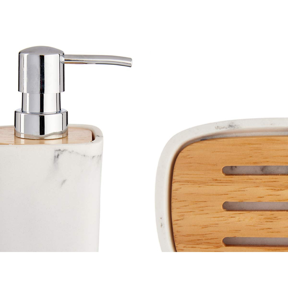 Plastic and Bamboo bathroom accessories