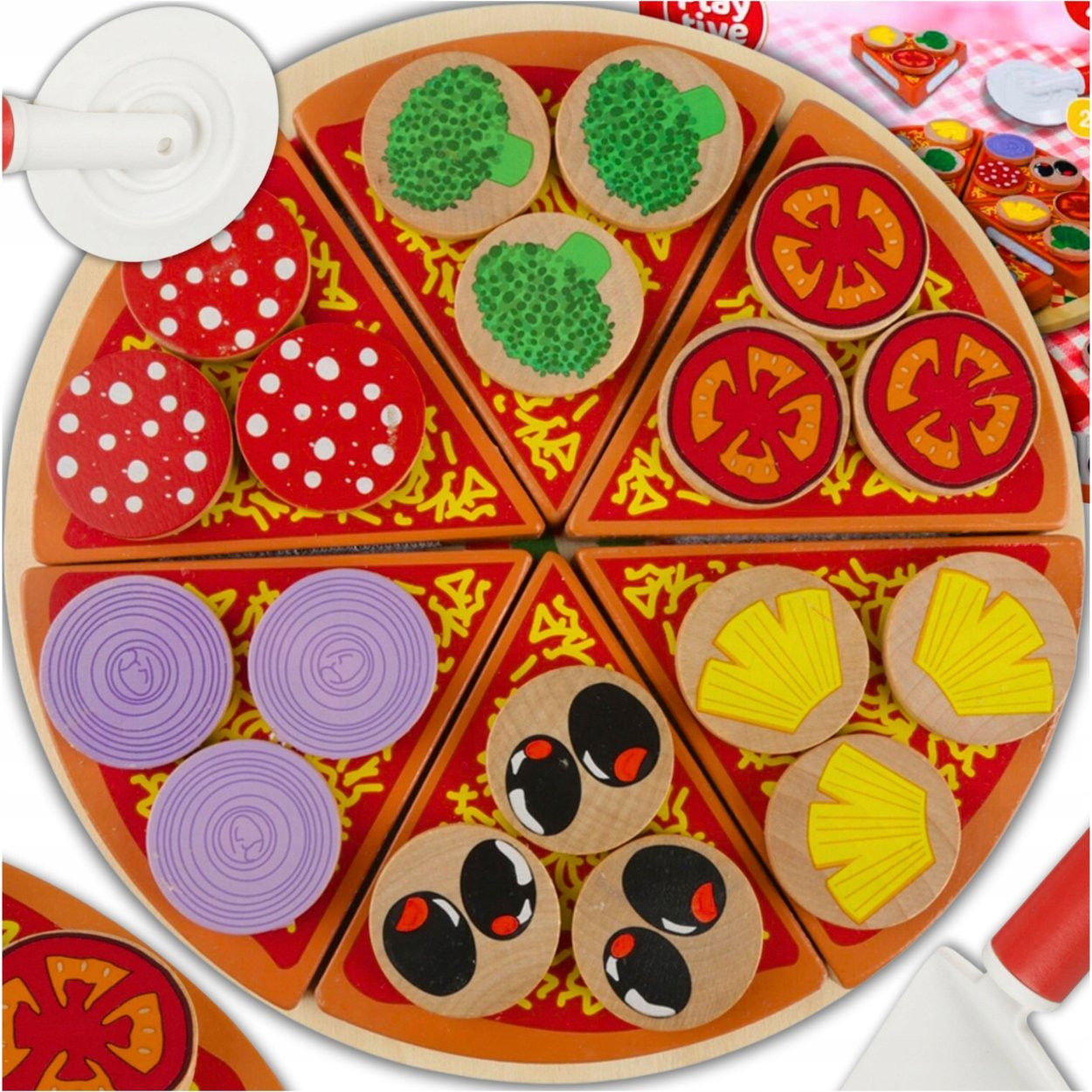 Conjunto de pizza com velcro